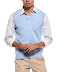 N.Peal Westminster 100% Cashmere V-Neck Sweater Vest