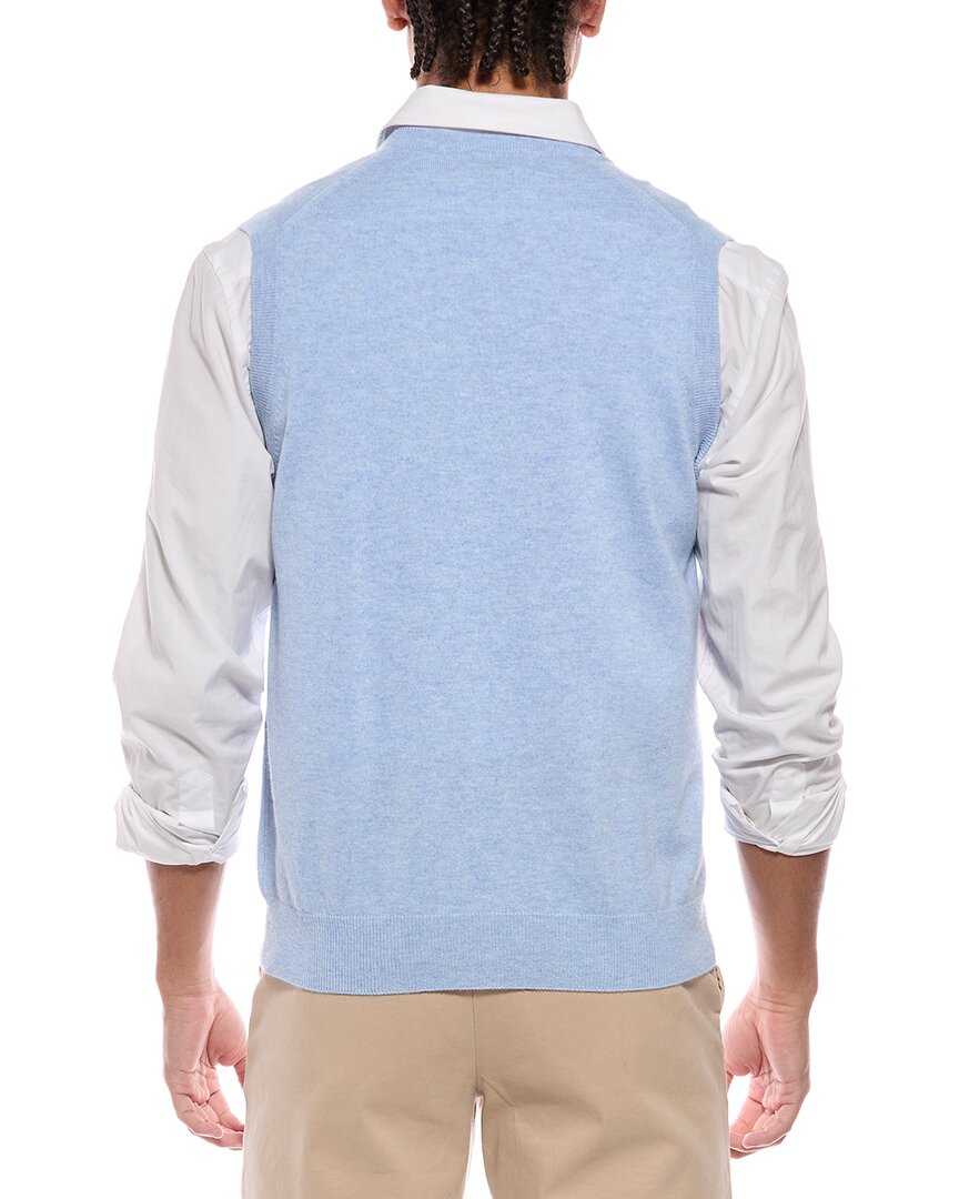 N.Peal Westminster 100% Cashmere V-Neck Sweater Vest