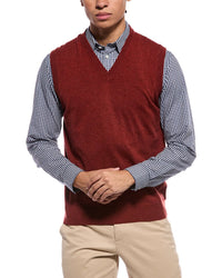 N.Peal Westminster 100% Cashmere V-Neck Sweater Vest