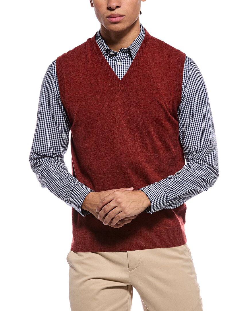 N.Peal Westminster 100% Cashmere V-Neck Sweater Vest