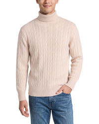 N.Peal Berwick Cable 100% Cashmere Roll Neck Sweater