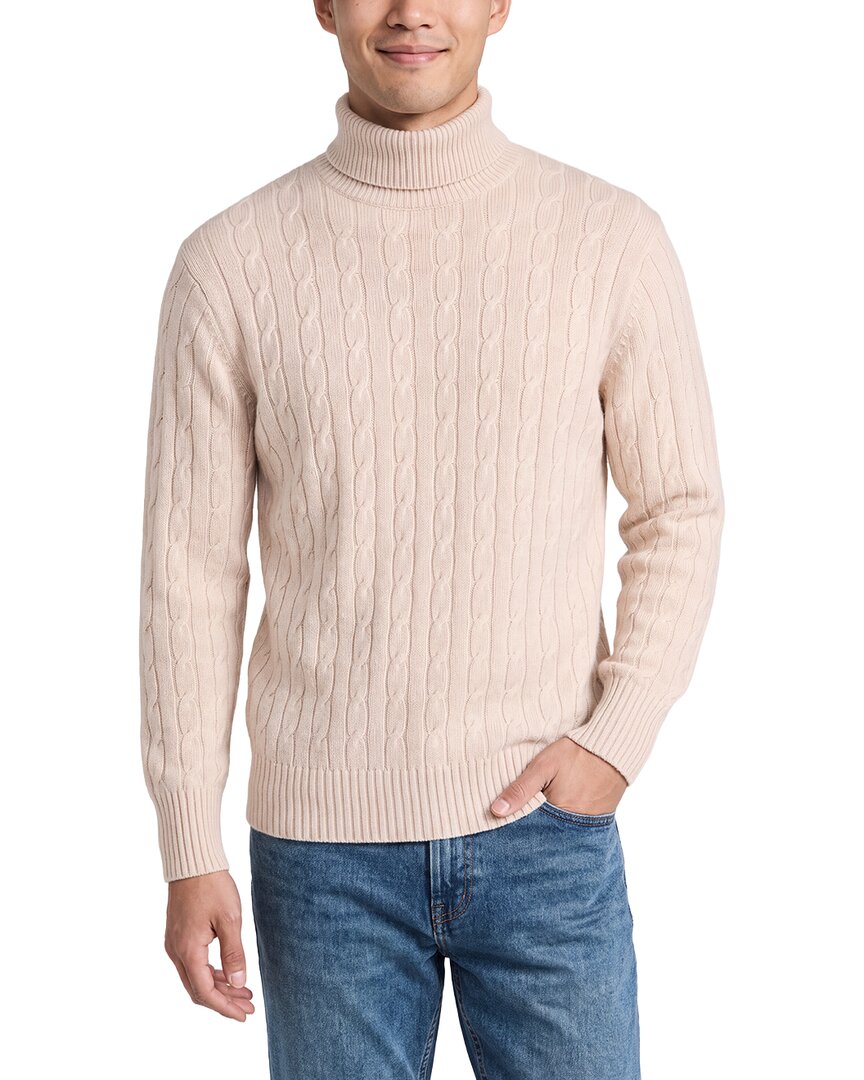 N.Peal Berwick Cable 100% Cashmere Roll Neck Sweater