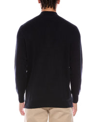 N.Peal Ribbed 1/2-Zip 100% Cashmere Mock Neck Sweater