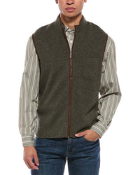 N.Peal Shaftesbury Suede-Trim Cashmere Gilet