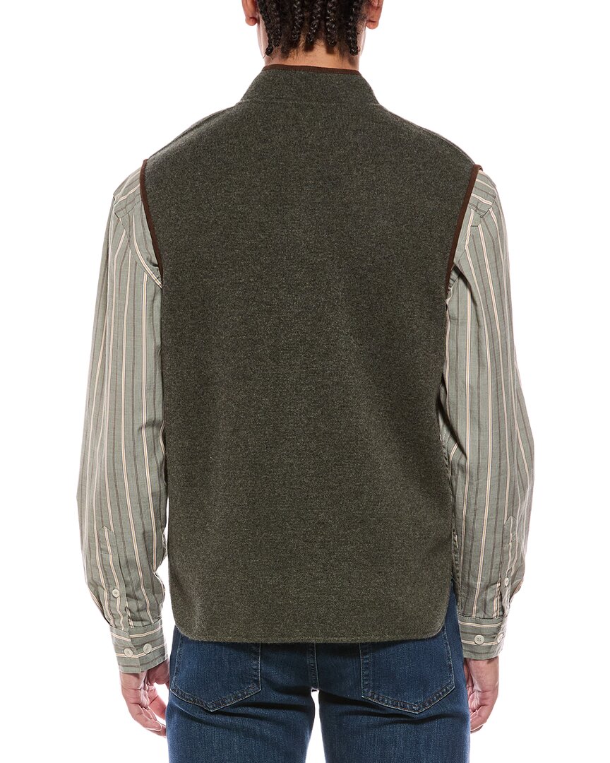 N.Peal Shaftesbury Suede-Trim Cashmere Gilet