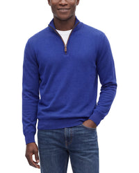 N.Peal Regent Fine Gauge Cashmere & Silk-Blend 1/2-Zip Sweater