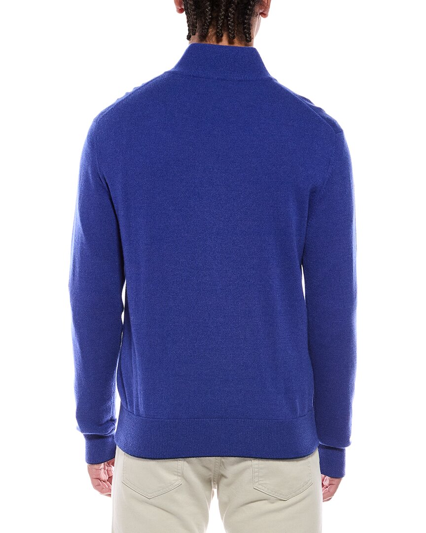 N.Peal Knightsbridge Full Zip 100% Cashmere Mock Neck Sweater