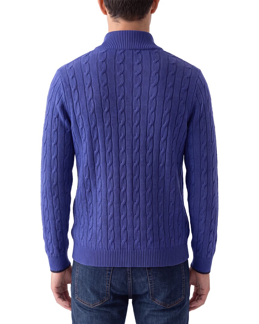 N.Peal Albemarle Cable Cashmere 1/2-Zip Sweater