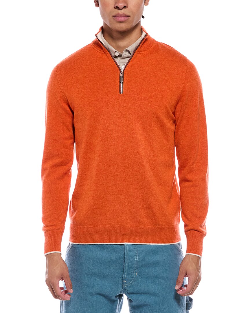 N.Peal Carnaby Cashmere 1/2-Zip Sweater