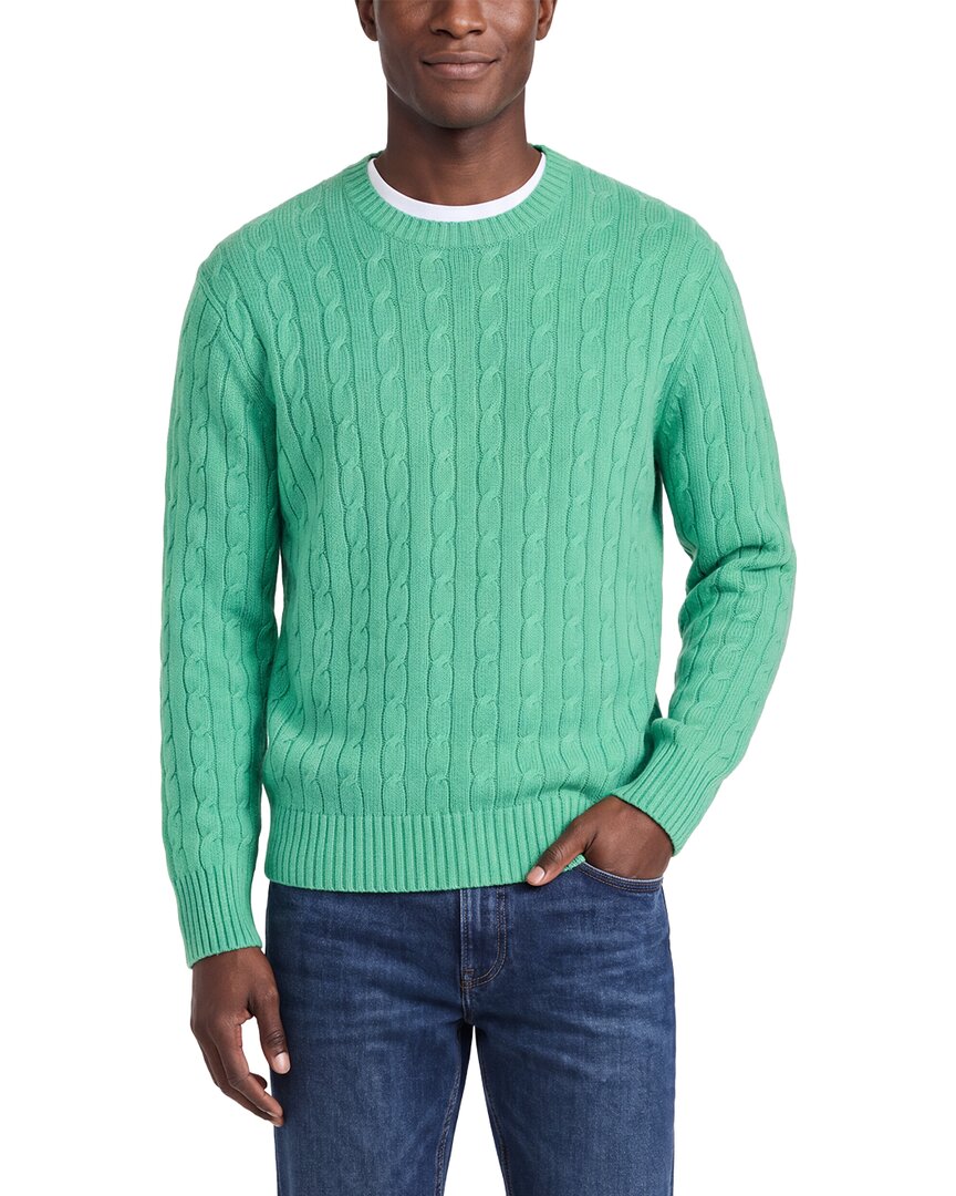 N.Peal Thames Cable Cashmere Round Neck Sweater
