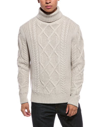 N.Peal Portobello Cable 100% Cashmere Roll Neck Sweater