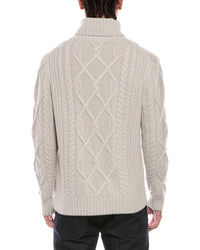 N.Peal Portobello Cable 100% Cashmere Roll Neck Sweater