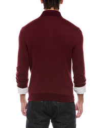 N.Peal Regent Birdseye 1/2-Zip Cashmere & Silk-Blend Mock Neck Sweater