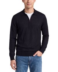 N.Peal Half Zip Cashmere Polo Sweater