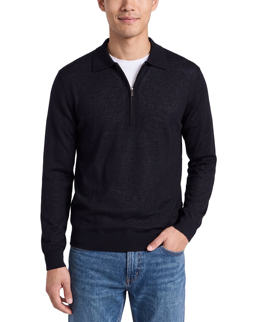 N.Peal Half Zip Cashmere Polo Sweater