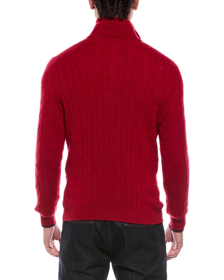 N.Peal Albemarle Cable Cashmere 1/2-Zip Sweater