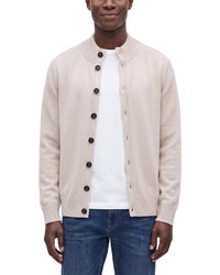 N.Peal 100% Cashmere Mock Neck Cardigan