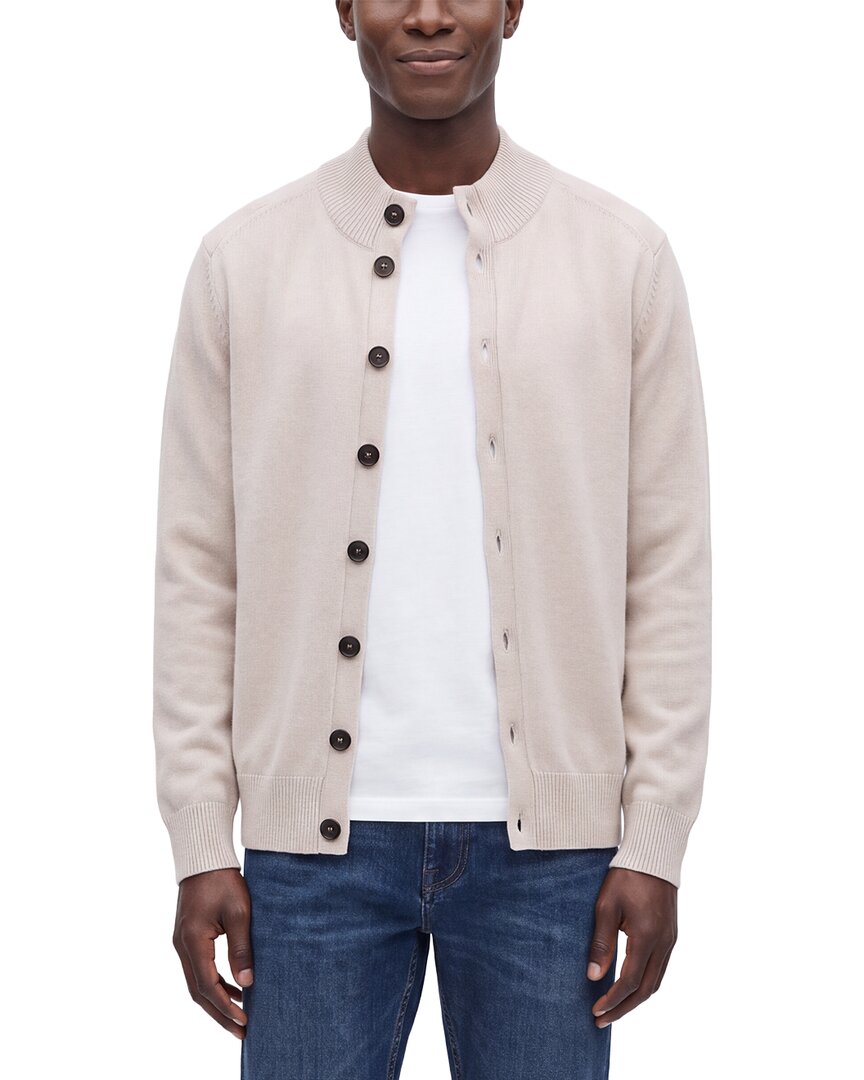 N.Peal 100% Cashmere Mock Neck Cardigan