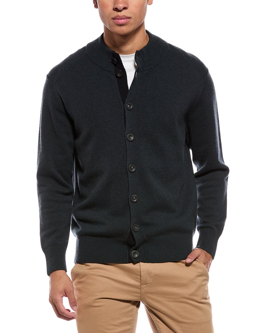 N.Peal 100% Cashmere Mock Neck Cardigan