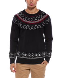 N.Peal Fairisle 100% Cashmere Crewneck Sweater