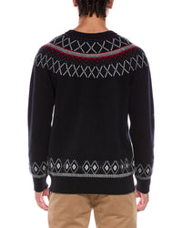 N.Peal Fairisle 100% Cashmere Crewneck Sweater