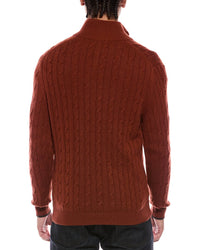 N.Peal Albemarle Cable Cashmere 1/2-Zip Sweater