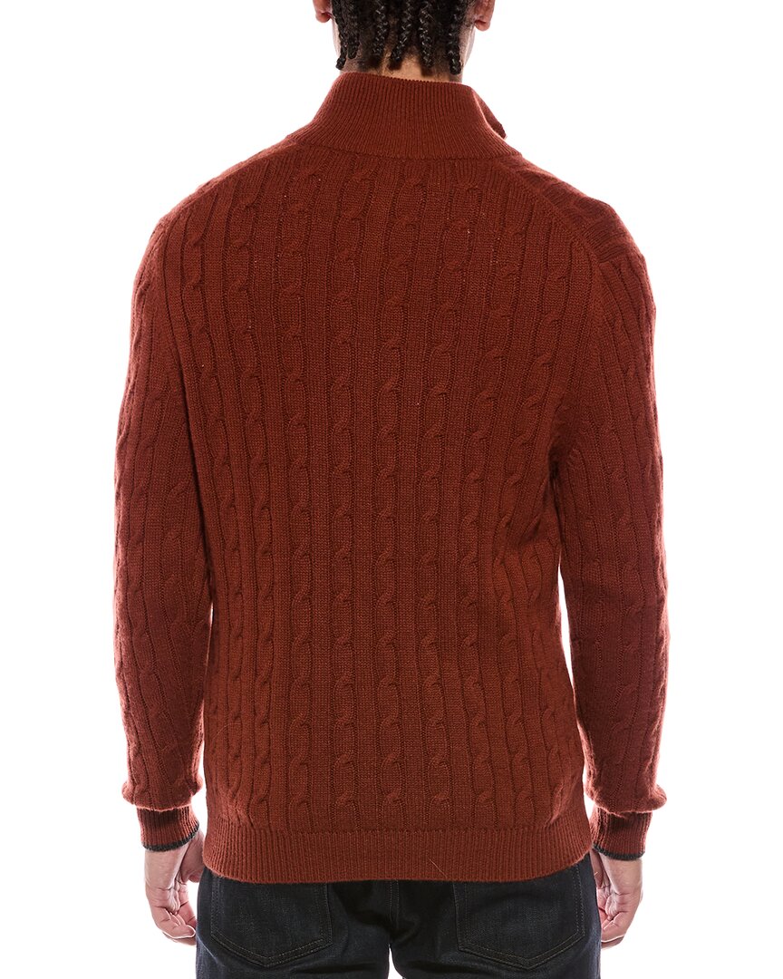 N.Peal Albemarle Cable Cashmere 1/2-Zip Sweater