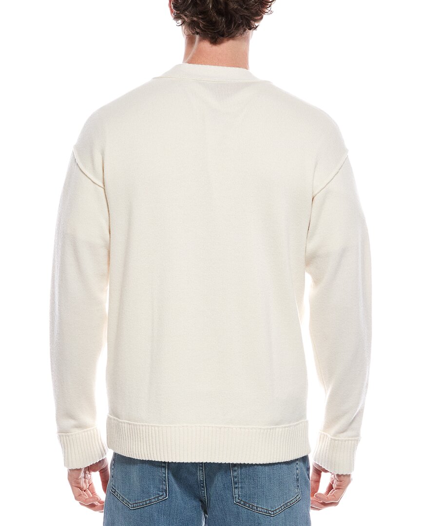 Eleventy Jacquard Wool Cardigan