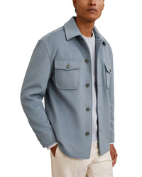 Reiss Liam Wool-Blend Casual Shirt