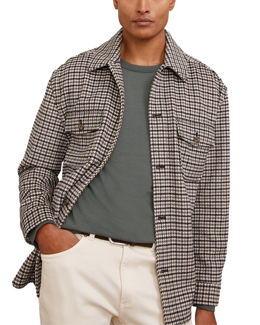 Reiss Reiss Liam Houndstooth Wool-Blend Casual Shirt
