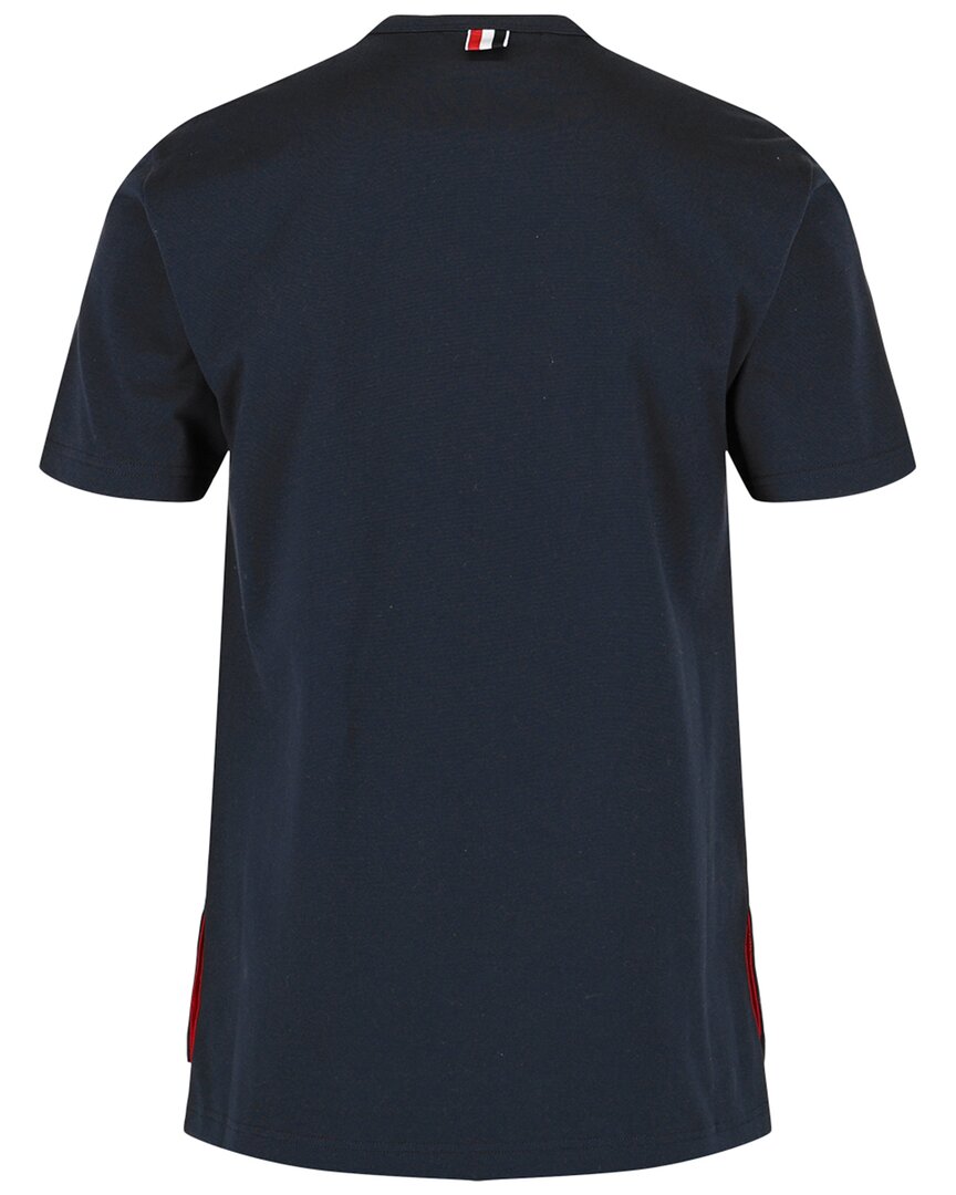 THOM BROWNE テニスTシャツ ネイビー サイズ0 Thom Browne T-Shirt – Bluefly
