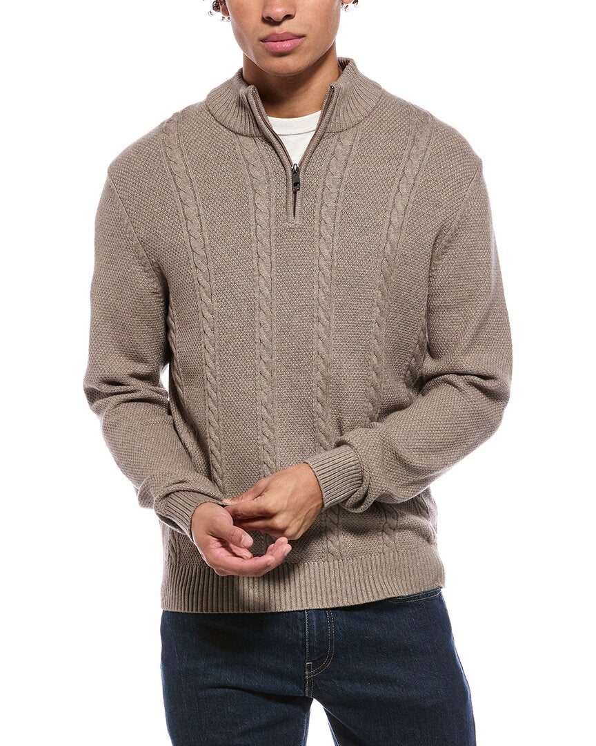 Point Zero Semi Fit 1/4-Zip Mock Neck Sweater
