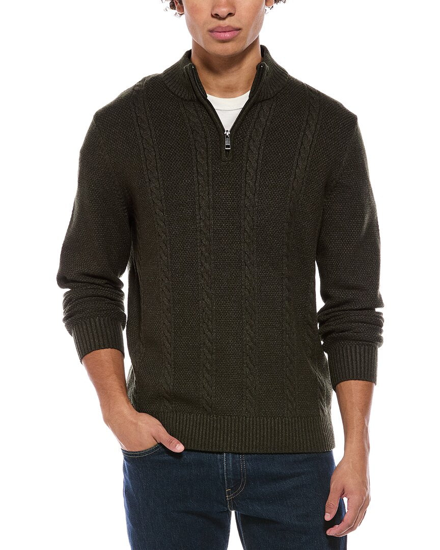 Point Zero Semi Fit 1/4-Zip Mock Neck Sweater