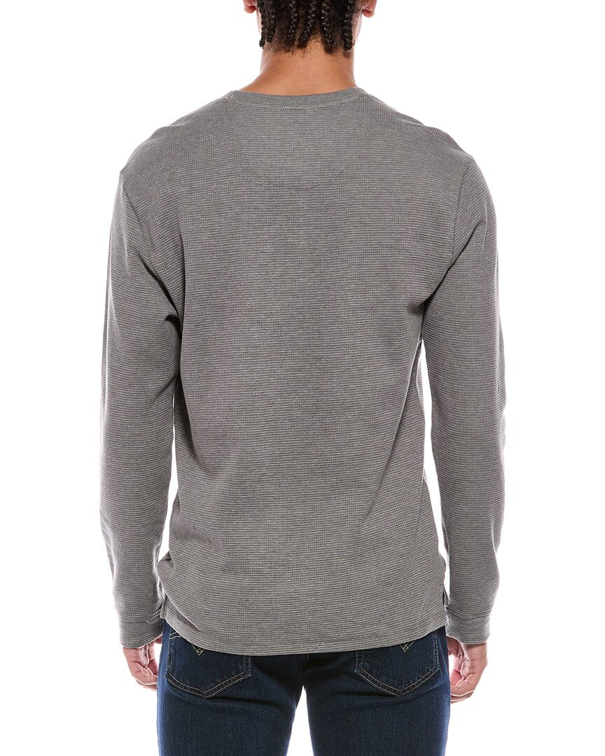 Weatherproof Vintage Variegated Microstripe Waffle Henley