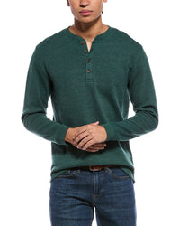 Weatherproof Vintage Variegated Microstripe Waffle Henley
