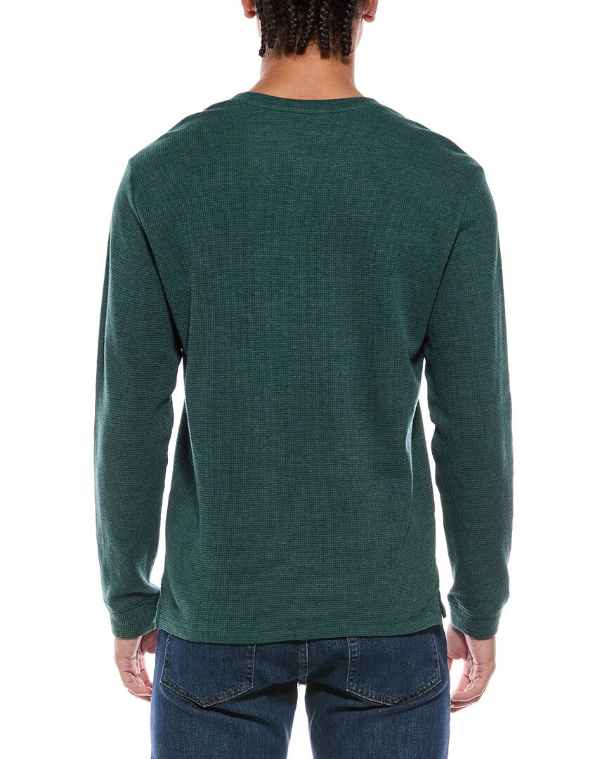 Weatherproof Vintage Variegated Microstripe Waffle Henley