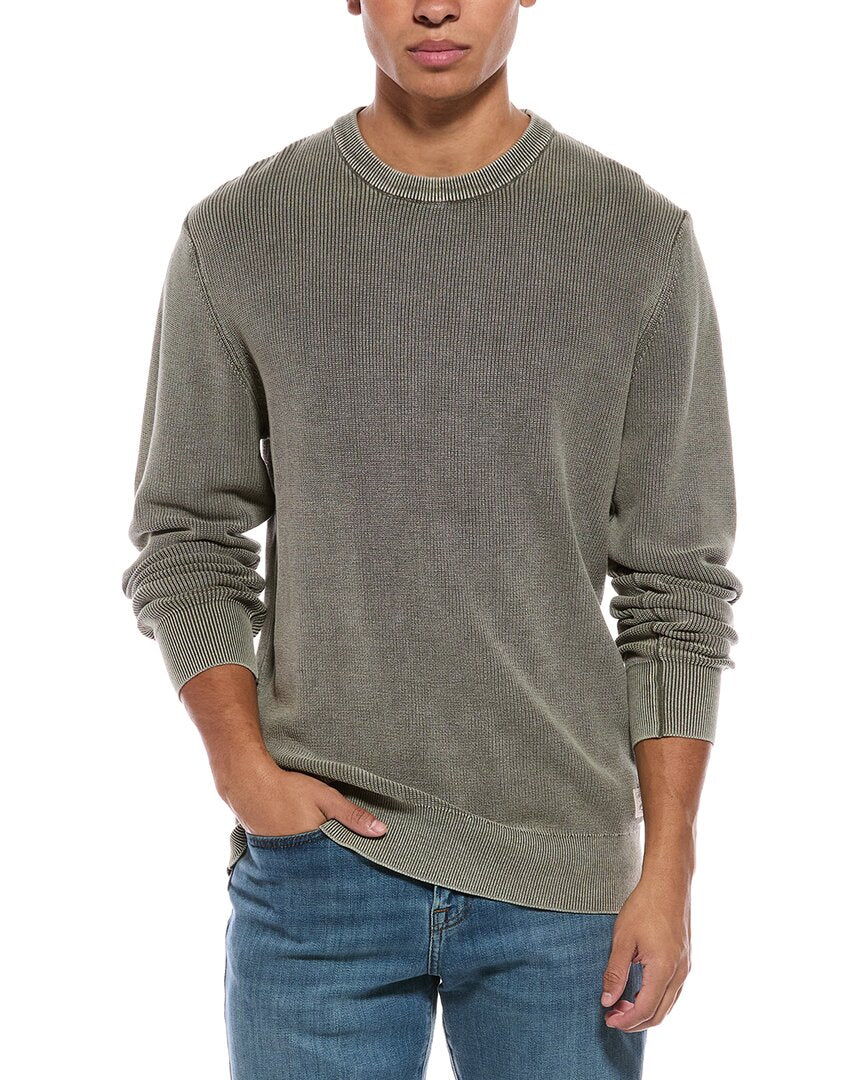 Weatherproof Vintage Rib Knit Stonewash Crewneck Sweater