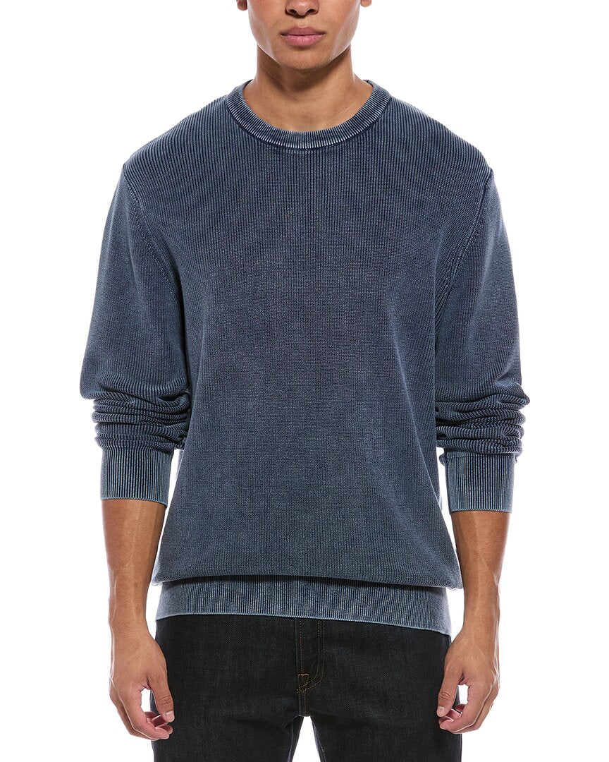Weatherproof Vintage Rib Knit Stonewash Crewneck Sweater
