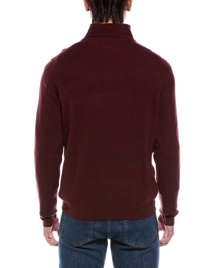 WEATHERPROOF VINTAGE Weatherproof Vintage Soft Touch All Over Texture 1/4-Zip Mock Neck Sweater