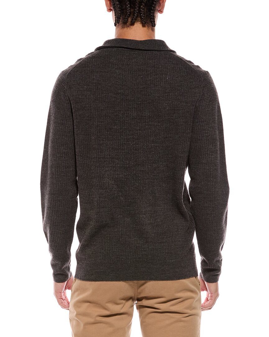 WEATHERPROOF VINTAGE Weatherproof Vintage Soft Touch All Over Texture 1/4-Zip Mock Neck Sweater