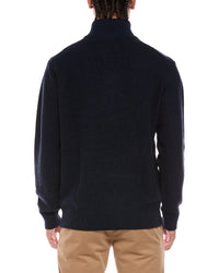 WEATHERPROOF VINTAGE Weatherproof Vintage Trellis Textured Fuzzy 1/4-Zip Mock Neck Sweater