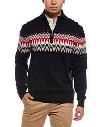 WEATHERPROOF VINTAGE Weatherproof Vintage Nordic Yoke Quarter Zip Mock Neck Sweater