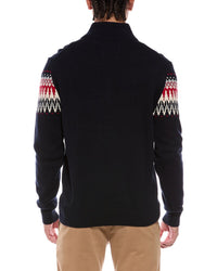 WEATHERPROOF VINTAGE Weatherproof Vintage Nordic Yoke Quarter Zip Mock Neck Sweater