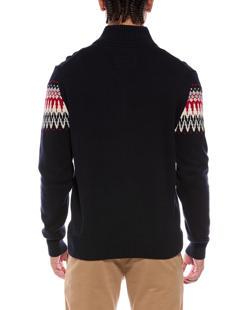 WEATHERPROOF VINTAGE Weatherproof Vintage Nordic Yoke Quarter Zip Mock Neck Sweater