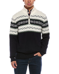WEATHERPROOF VINTAGE Weatherproof Vintage Two Tone Nordic Yoke 1/4-Zip Sweater