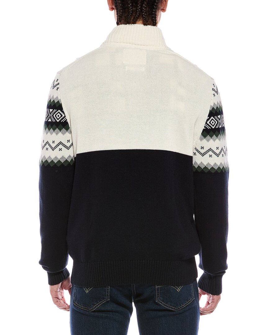 WEATHERPROOF VINTAGE Weatherproof Vintage Two Tone Nordic Yoke 1/4-Zip Sweater