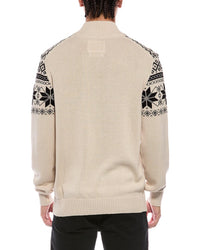 WEATHERPROOF VINTAGE Weatherproof Vintage Snowflake Yoke Quarter Zip Mock Neck Sweater