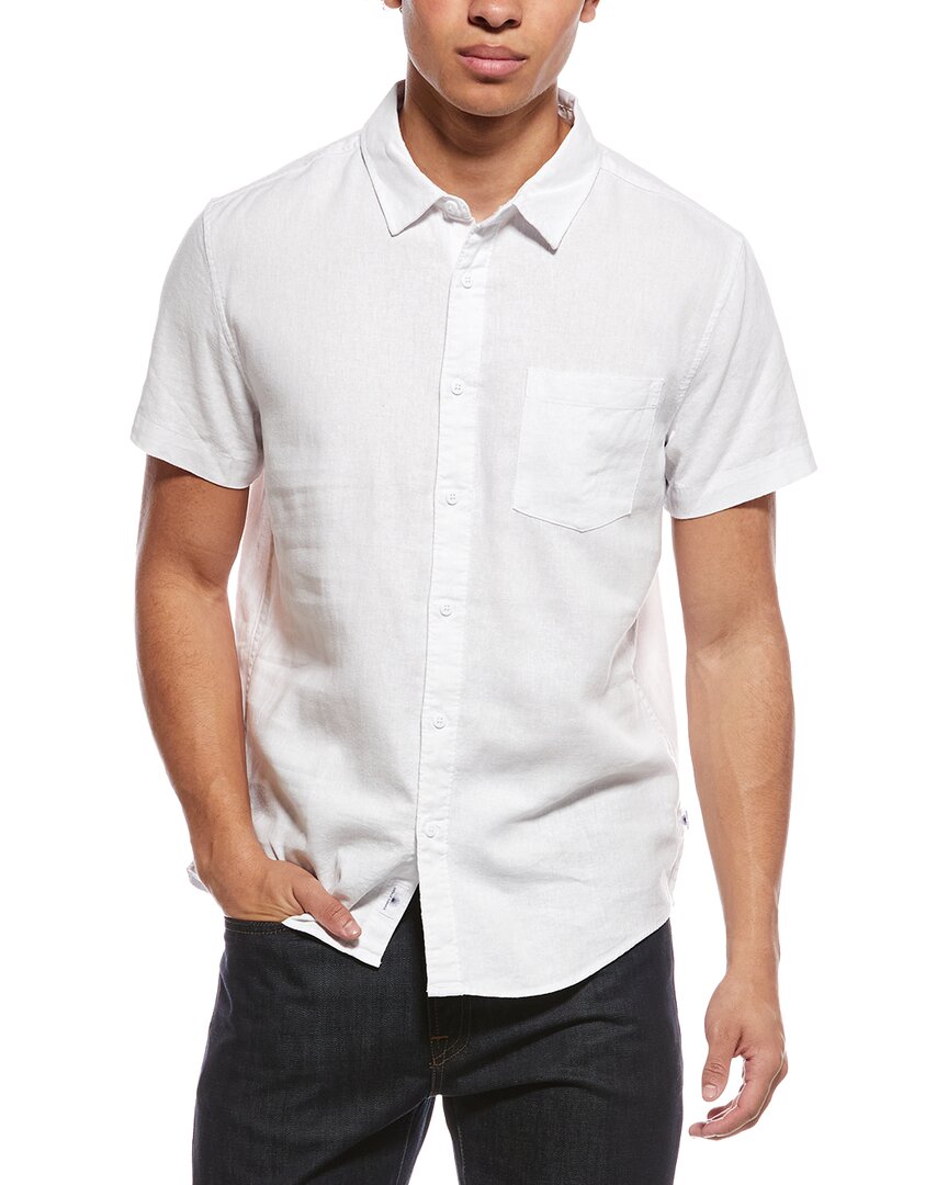 Vintage Summer Linen-Blend Button-Down Shirt