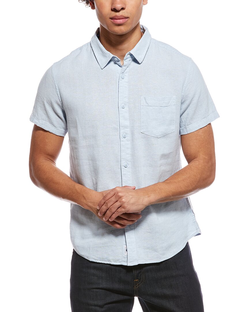 Vintage Summer Linen-Blend Button-Down Shirt