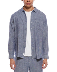 Vintage Summer Long Sleeve Linen-Blend Shirt